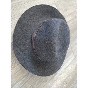 J. Crew Hat Gray Floppy Hat 100% Wool Wide Brim size medium/ large